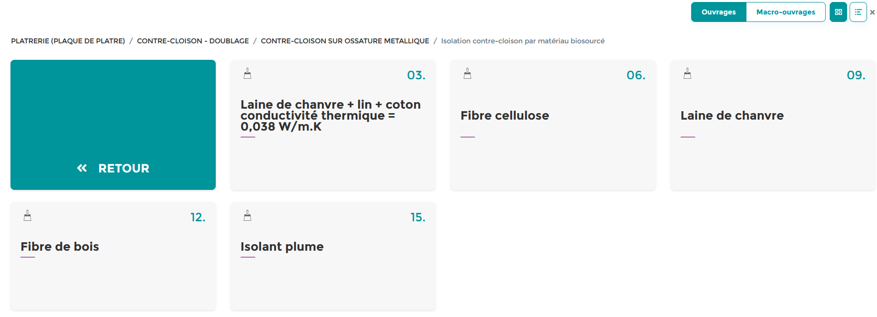 02 11 03 30 "Isolation contre-cloison par matériau biosourcé "