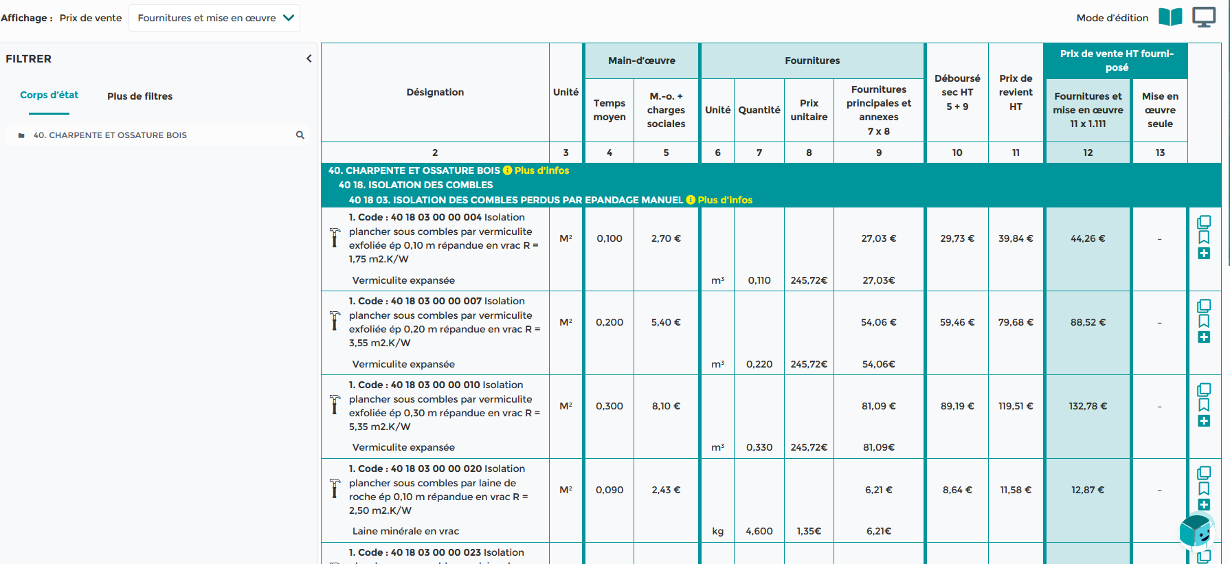 40. CHARPENTE ET OSSATURE BOIS 